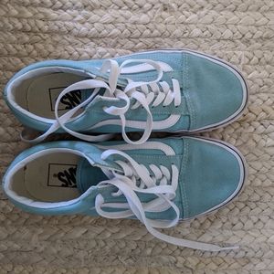Teal Vans, size W 7, barely worn